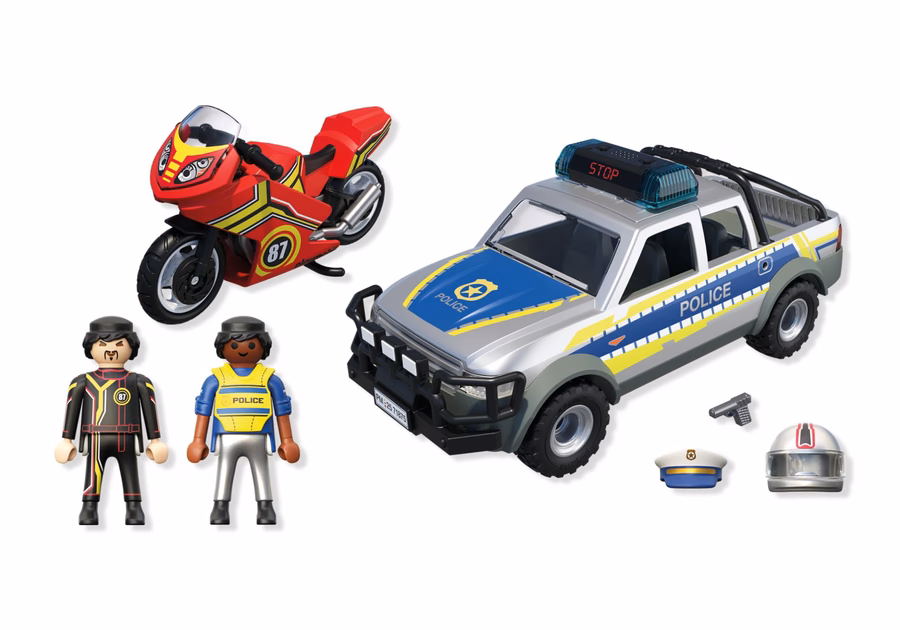 Inseguimento della polizia con un pick-up