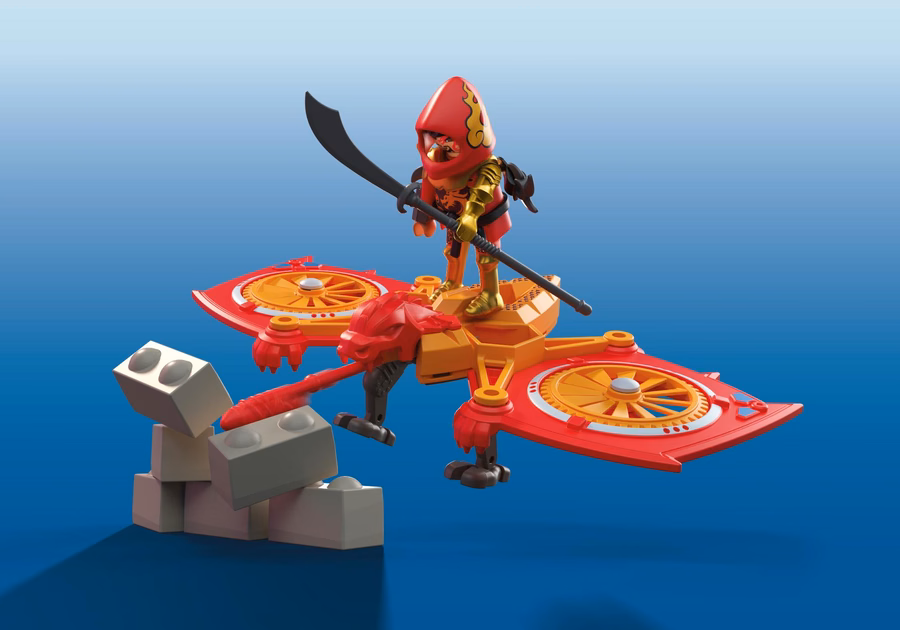 Combattimento tra droni eroici e ninja malvagi.