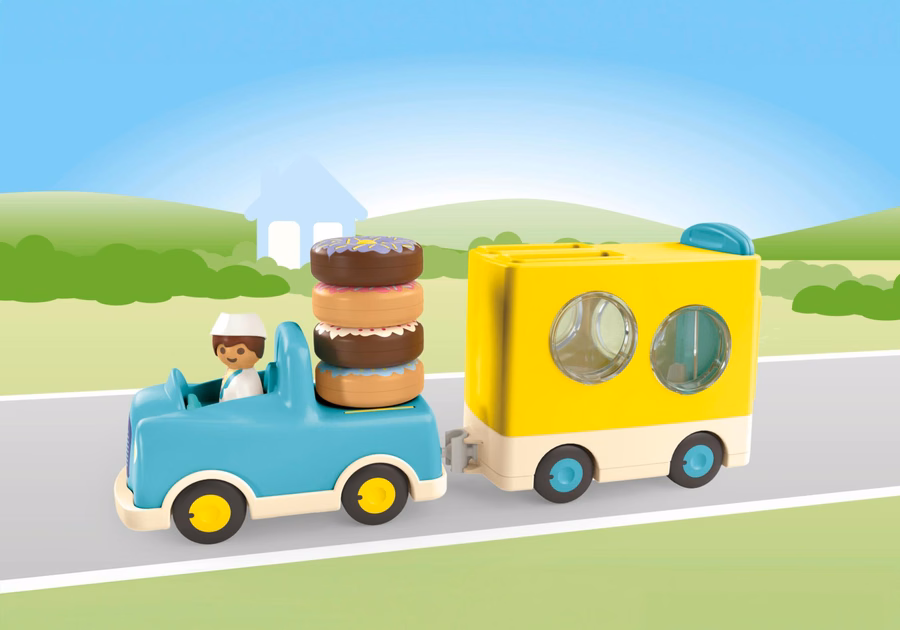 JUNIOR: Camioncino pazzo per ciambelle con funzione di impilamento e smistamento