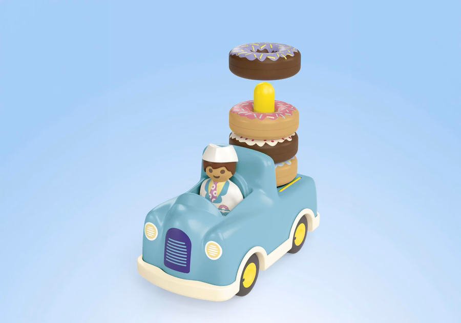 JUNIOR: Camioncino pazzo per ciambelle con funzione di impilamento e smistamento