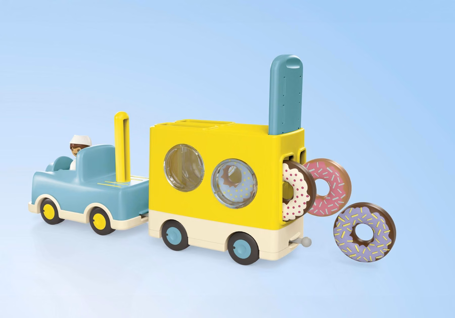 JUNIOR: Camioncino pazzo per ciambelle con funzione di impilamento e smistamento