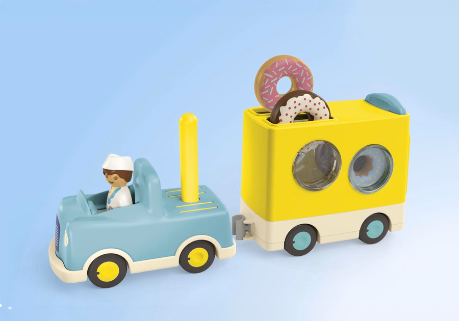 JUNIOR: Camioncino pazzo per ciambelle con funzione di impilamento e smistamento