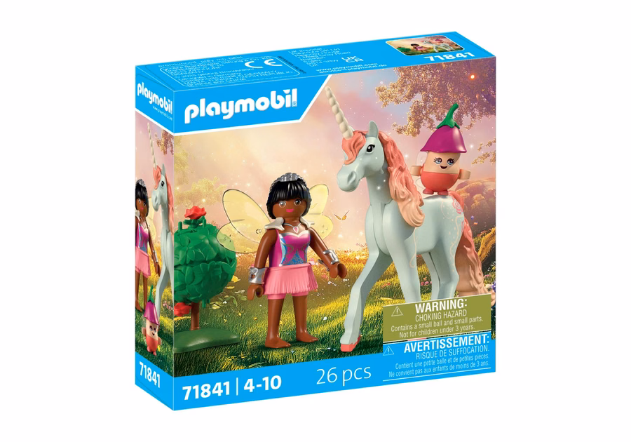Unicorno da collezione: Sky Rose con fata