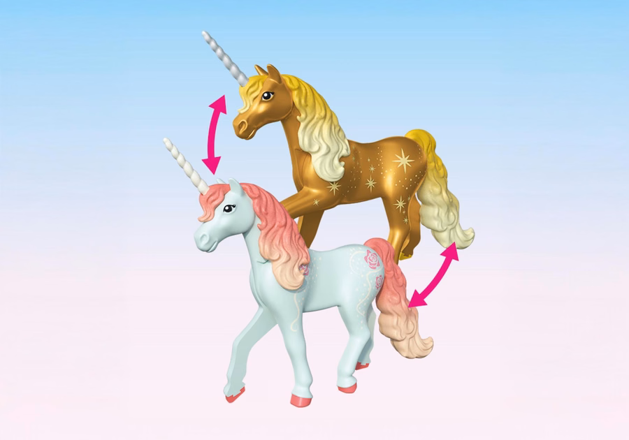 Unicorno da collezione: Sky Rose con fata