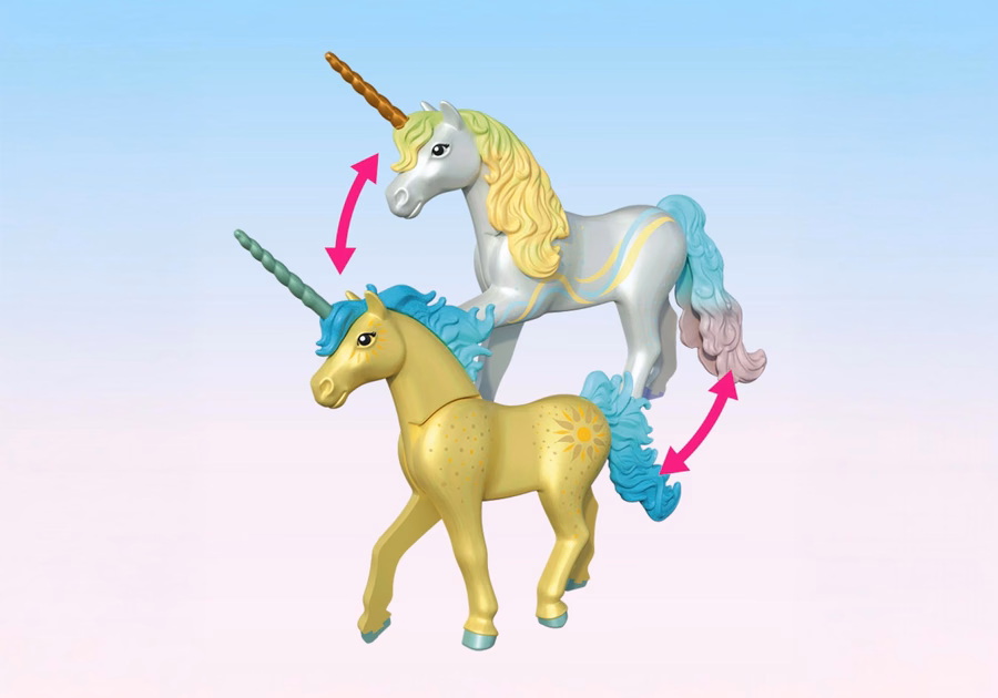 Unicorno da collezione: Fiore di sole con fata