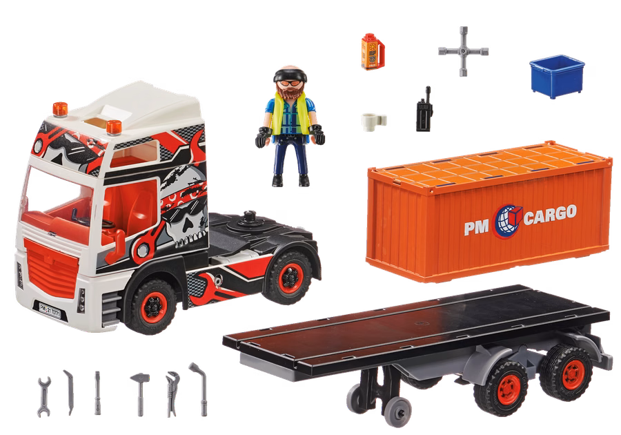 Camion con container per il carico