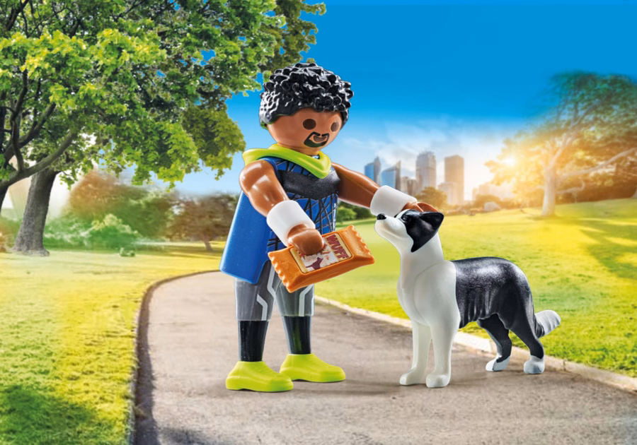 Jogger con Border Collie