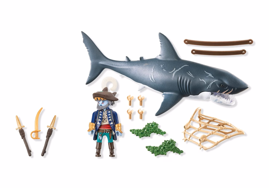 Squalo gigante con pirata